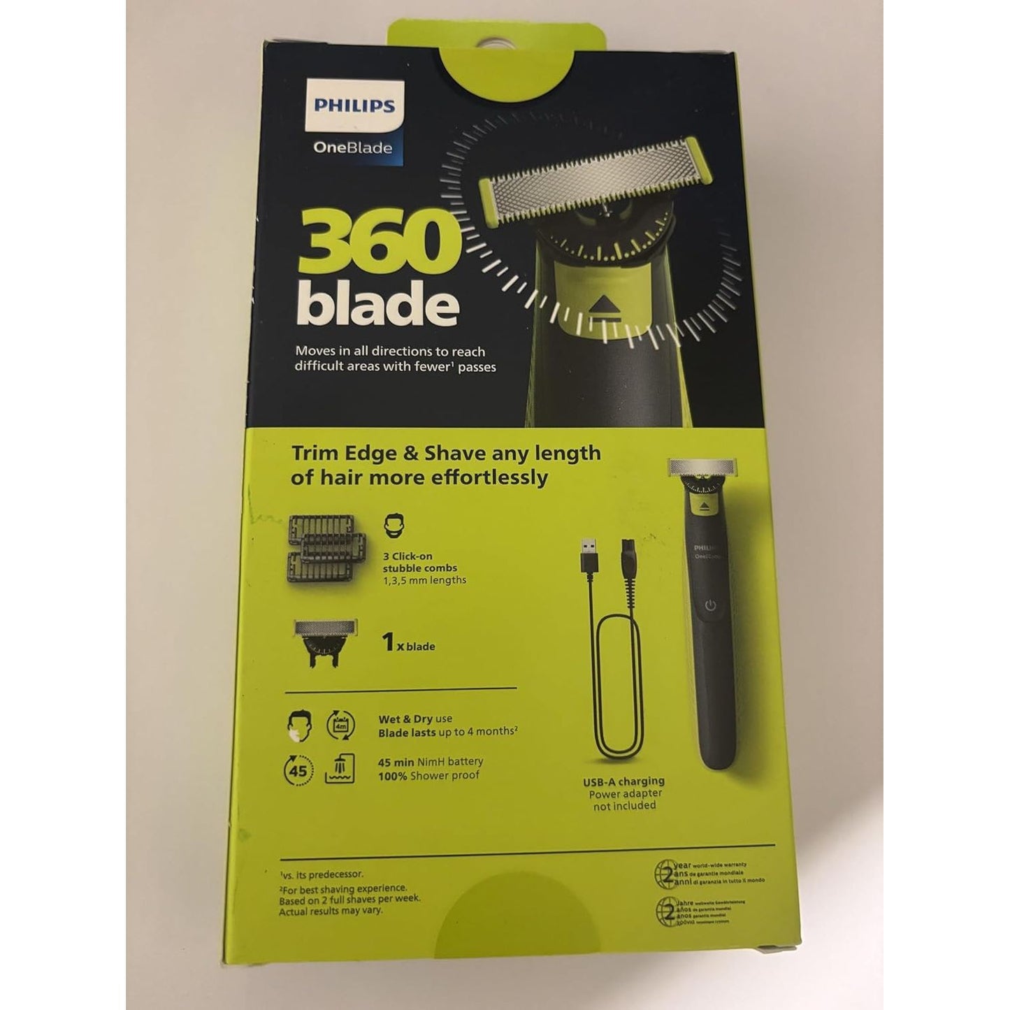 Rasoir électrique Philips OneBlade Visage QP2724/23 Original 360