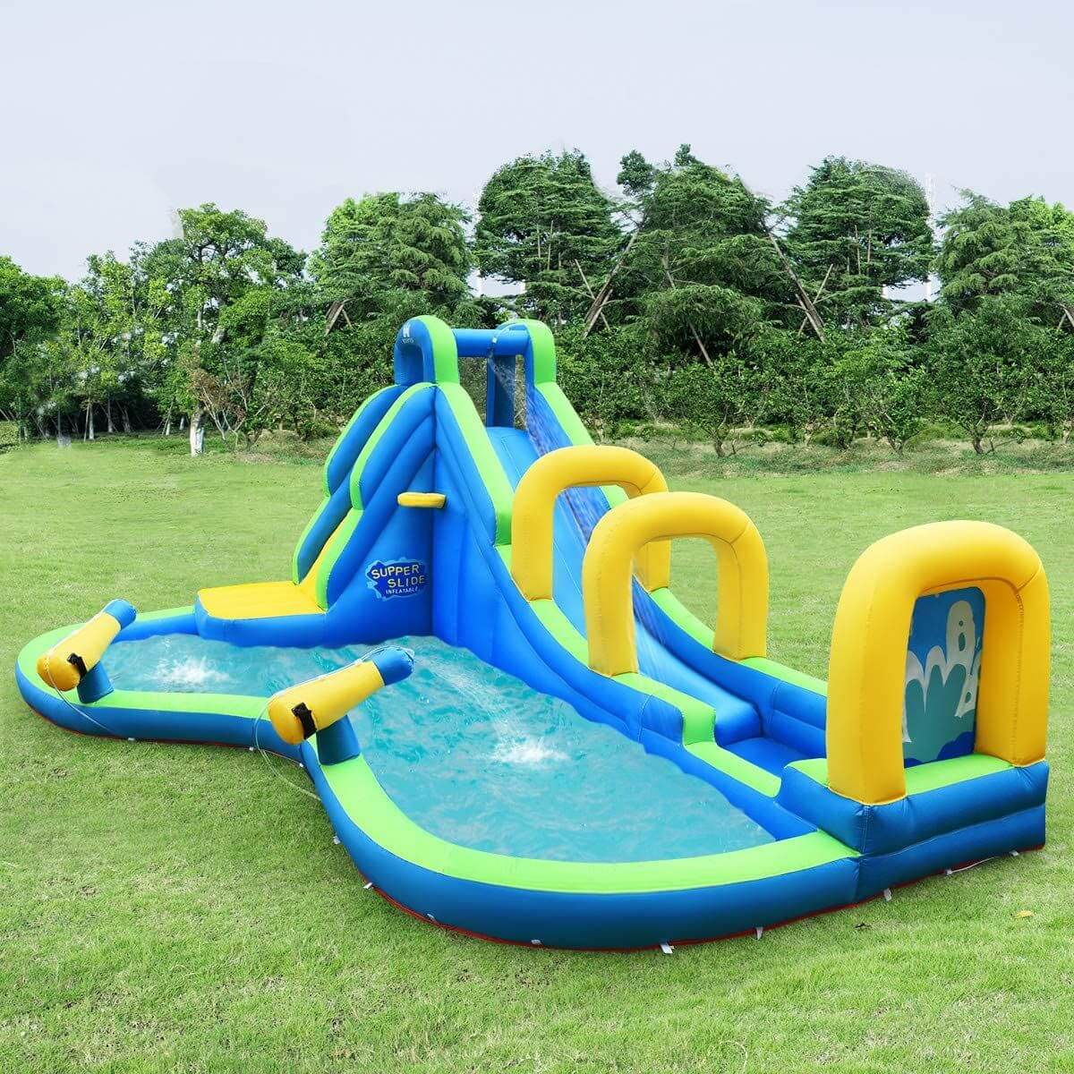 Château gonflable extérieur pour enfants avec souffleur, trampoline Château gonflable extérieur pour enfants avec souffleur, trampoline
