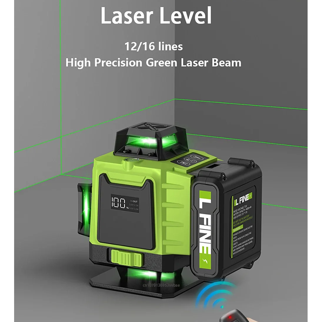 Laser Lfine Niveau 3D 4D 16 Lignes Vert 360° Auto Nivelant