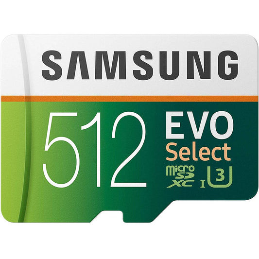 Carte micro SDXC 512 GB Samsung EVO Select + Adaptateur
