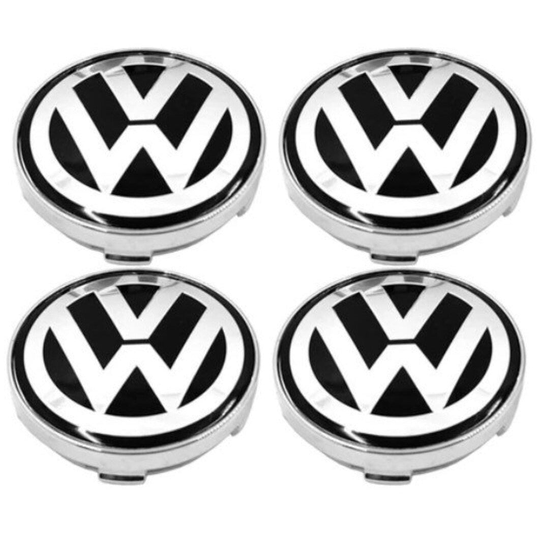4x Cache Moyeu Volkswagen Jante Centre De Roue VW 55mm noir