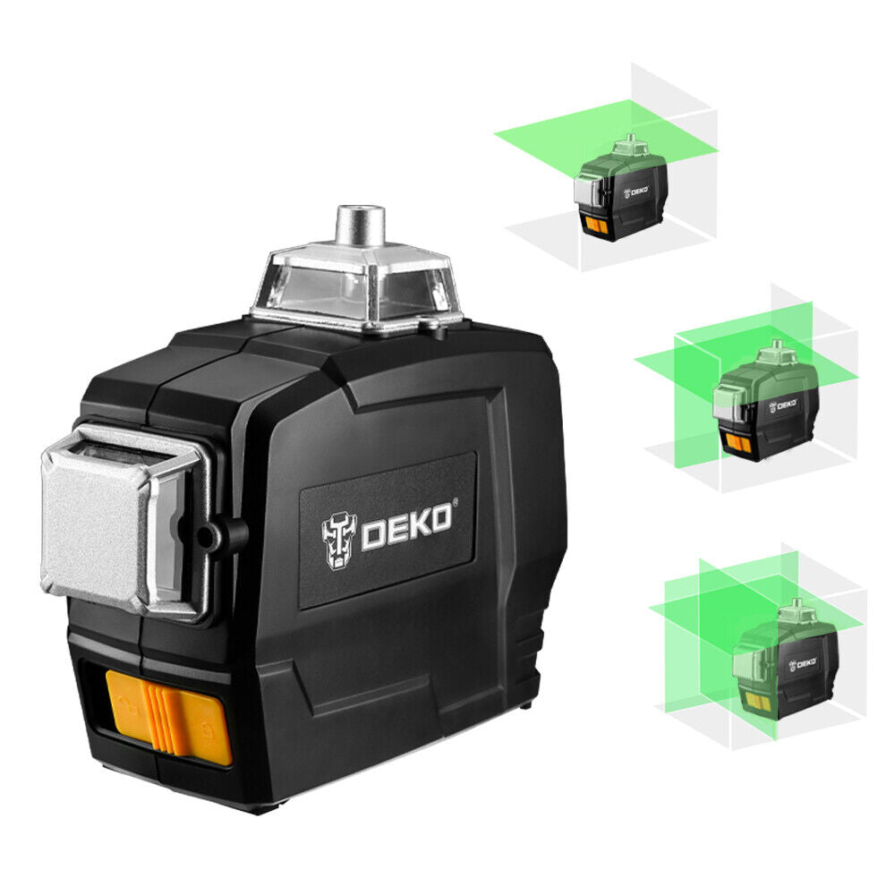 DEKO Niveau Laser 3D 12 Lignes 360° Auto Nivelant DKLL12PB1