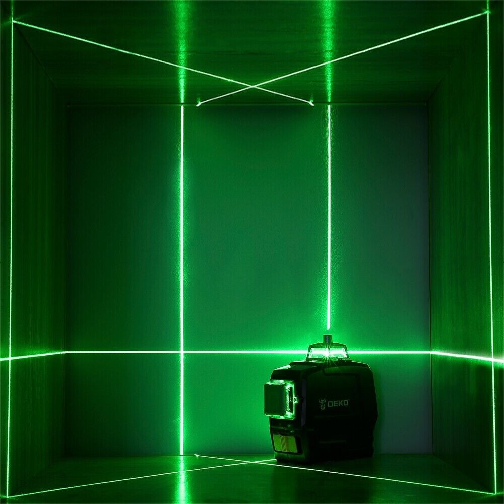 DEKO Niveau Laser 3D 12 Lignes 360° Auto Nivelant DKLL12PB1