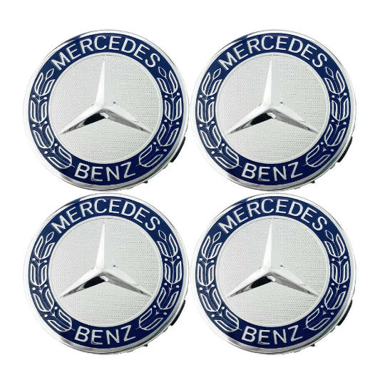 4x Cache Moyeux Centre Roue Mercedes classe A, B, C, E, S, SLK, A45, AMG -  Gris Taupe