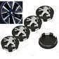 4x Cache Moyeu Peugeot 60mm Noir Logo Centre Roue jante Embleme