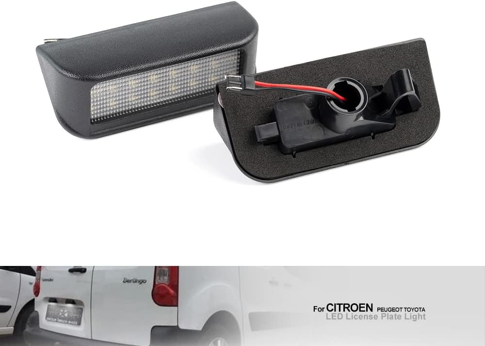 Éclairage LED Plaque d'Immatriculation - Citroën, Peugeot, Opel, Toyota
