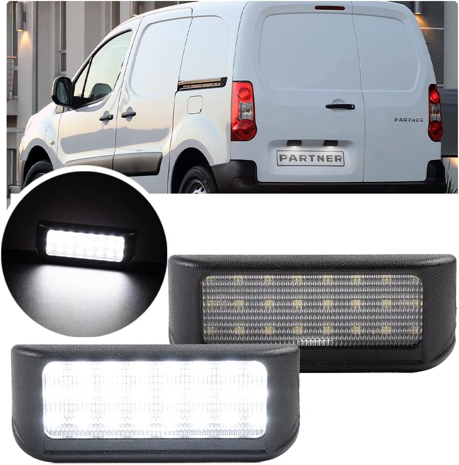 Éclairage LED Plaque d'Immatriculation - Citroën, Peugeot, Opel, Toyota