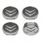 4x Cache Moyeu Citroen 60mm Gris Logo Centre Roue jante Embleme