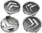 4x Cache Moyeu Citroen 60mm Gris Logo Centre Roue jante Embleme