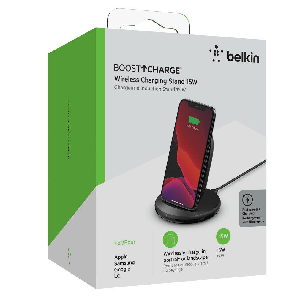 Belkin Chargeur à induction BoostCharge Stand 15 W QI