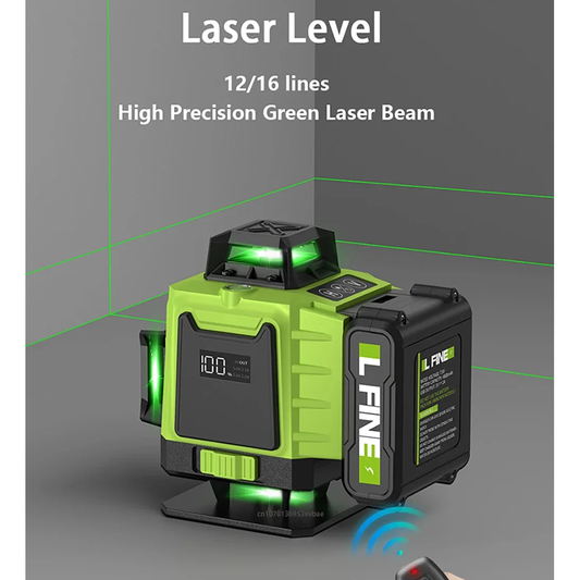 Laser Lfine Niveau 3D 4D 16 Lignes Vert 360° Auto Nivelant