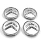 4x Cache Moyeu Citroen 60mm Gris Logo Centre Roue jante Embleme