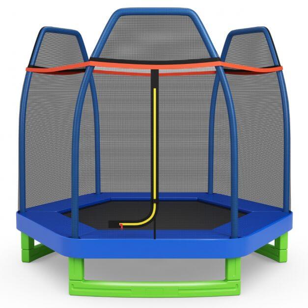 Trampoline extérieur Enfants 223cm avec Filet de Sécurité