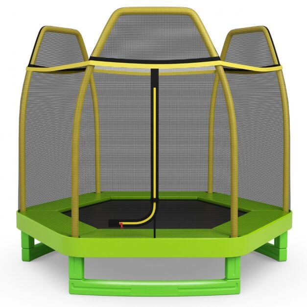 Trampoline extérieur Enfants 223cm avec Filet de Sécurité