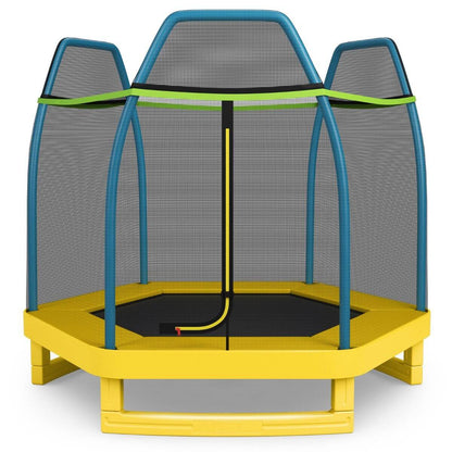 Trampoline extérieur Enfants 223cm avec Filet de Sécurité