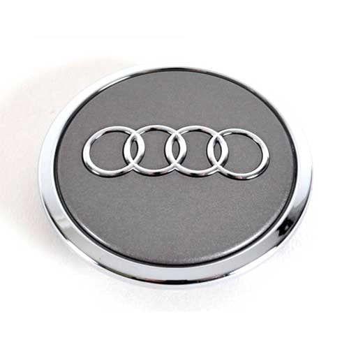 Cache Moyeu Audi 69mm Gris Logo Centre Roue jante Embleme