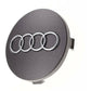 4x Cache Moyeu Audi 60mm Gris Logo Centre Roue jante Embleme