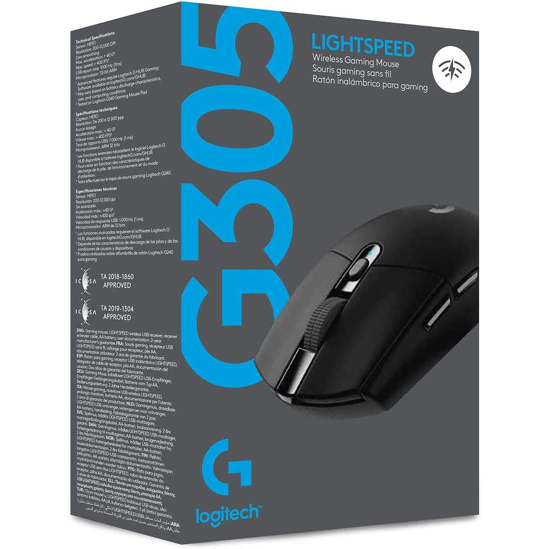 Souris gamer Logitech G305 BLACK