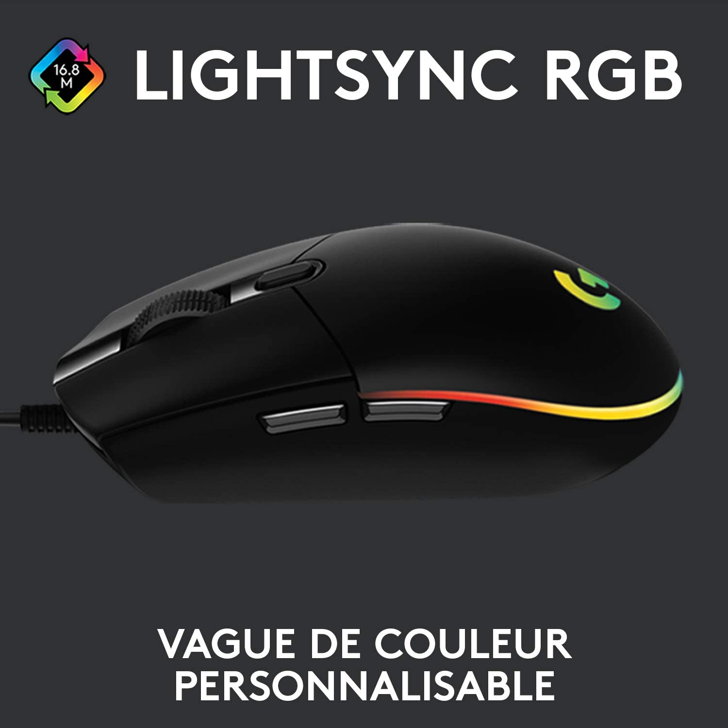 Souris Gaming filaire Logitech G203 LIGHTSYNC