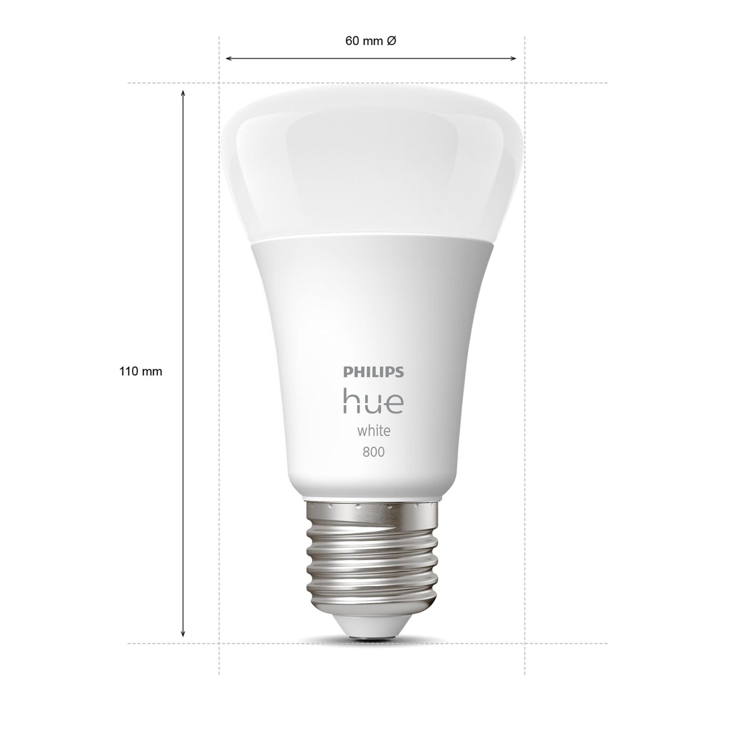 Lot de 2 Ampoule connectée Philips HUE White E27 9W 806LM