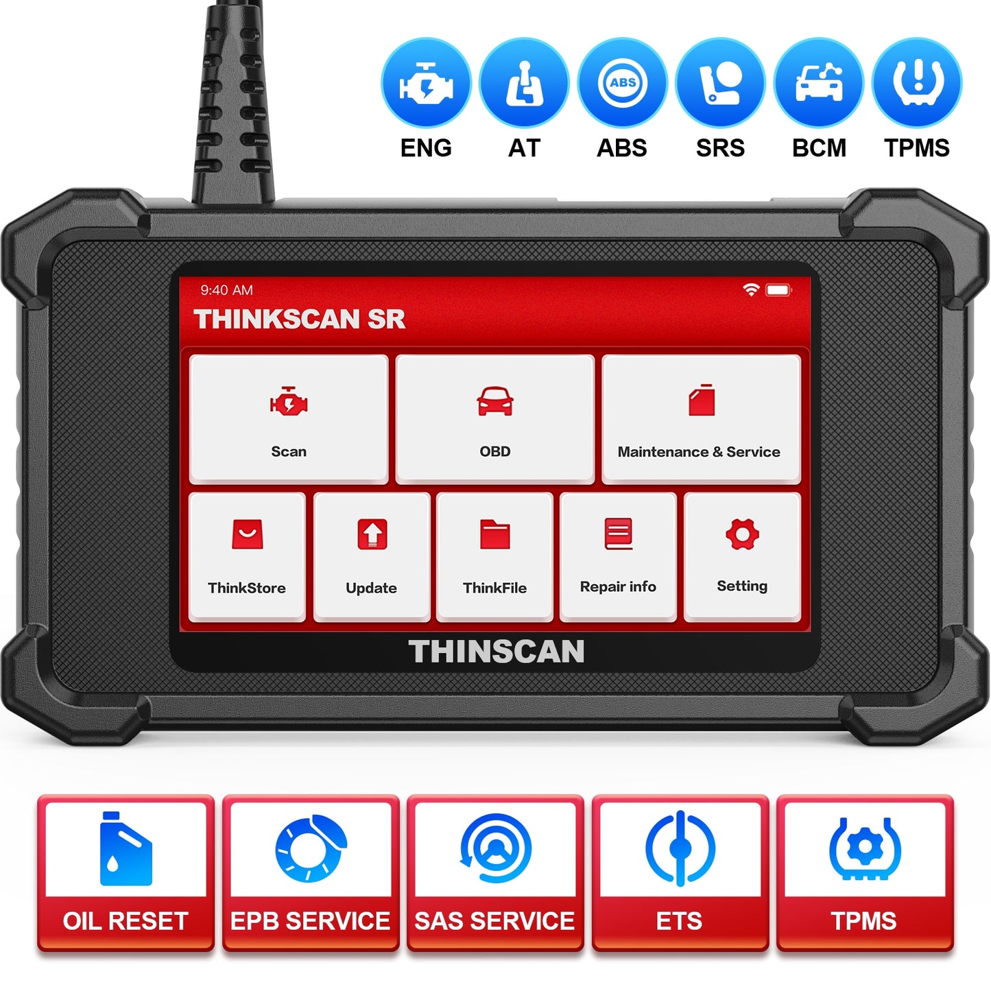 THINKSCAN SR4 SR6 Outil de diagnostique Professionnel Obd2 Scanner 2