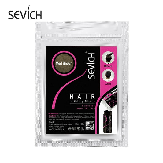 Poudre densifiante cheveux recharge sachet 100G fibres capillaires.