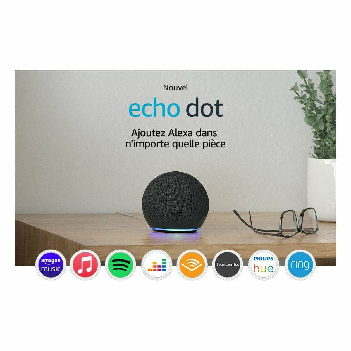 Nouvel Echo Dot (4e génération), Enceinte connectée avec Alexa, Anthracite