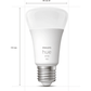 Lot de 2 Ampoule connectée Philips HUE White E27 75W