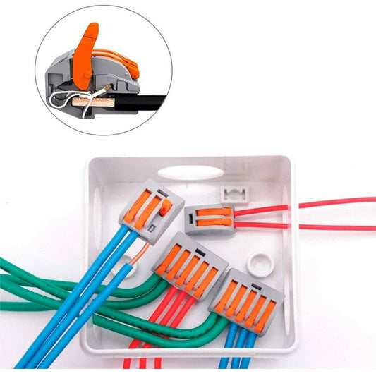 Borne de connexion pour fils électriques rigide et souple 400v 8 entrées