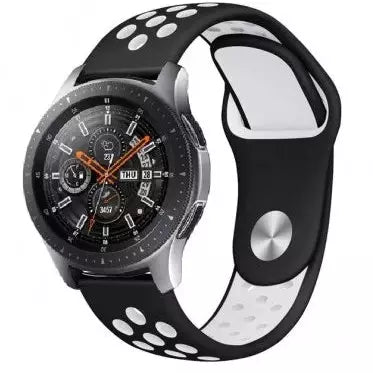Bracelet Sport 22mmUniversel Samsung / Huawei Watch - Noir/Blanc