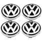 4x Cache Moyeu Volkswagen Jante Centre De Roue enjoliveur VW 60mm noir et chromé Neuf