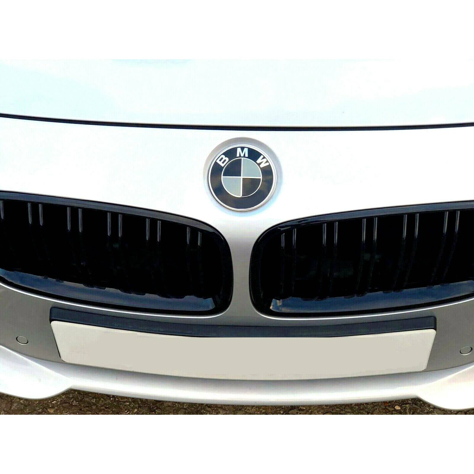 Embleme BMW full black noir 74mm + 82mm - Équipement auto