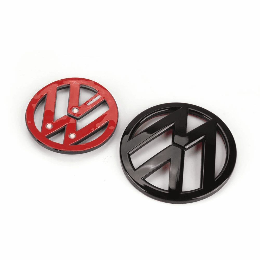 Logo Noir Brillant pour Volkswagen Scirocco MK3 emblème calandre coffre avant arrière VW 110mm 90mm