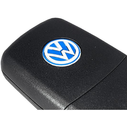 Logo stickers Autocollant VW Clé bleu Volkswagen 14 mm Emblème Voiture clef
