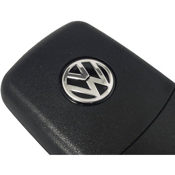 Logo stickers Autocollant VW Clé noir Volkswagen 14 mm Emblème Voiture clef