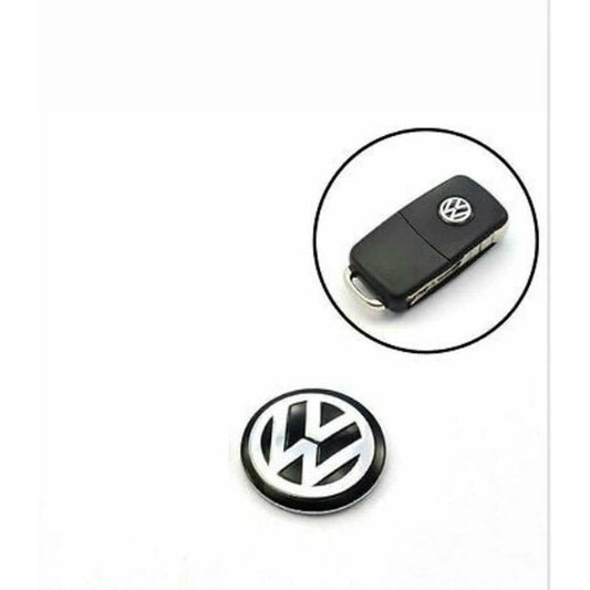 Logo stickers Autocollant VW Clé noir Volkswagen 14 mm Emblème Voiture clef