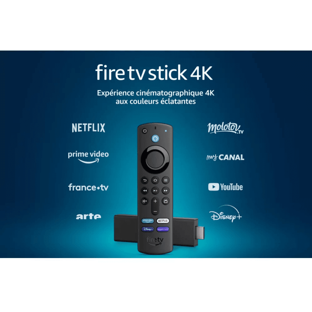 Fire TV Stick 4K Clé HDMI avec télécommande alexa