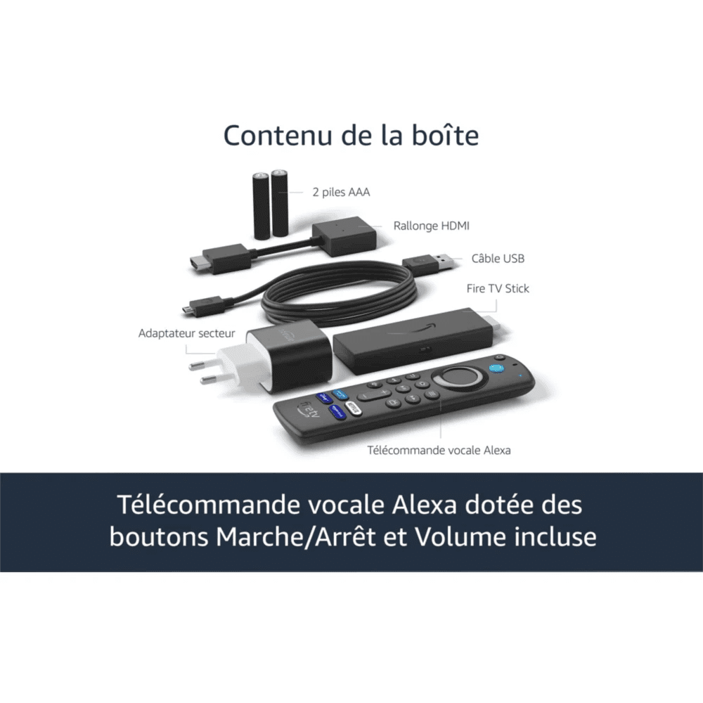 Passerelle multimédia Amazon Fire TV Stick telecommande alexa