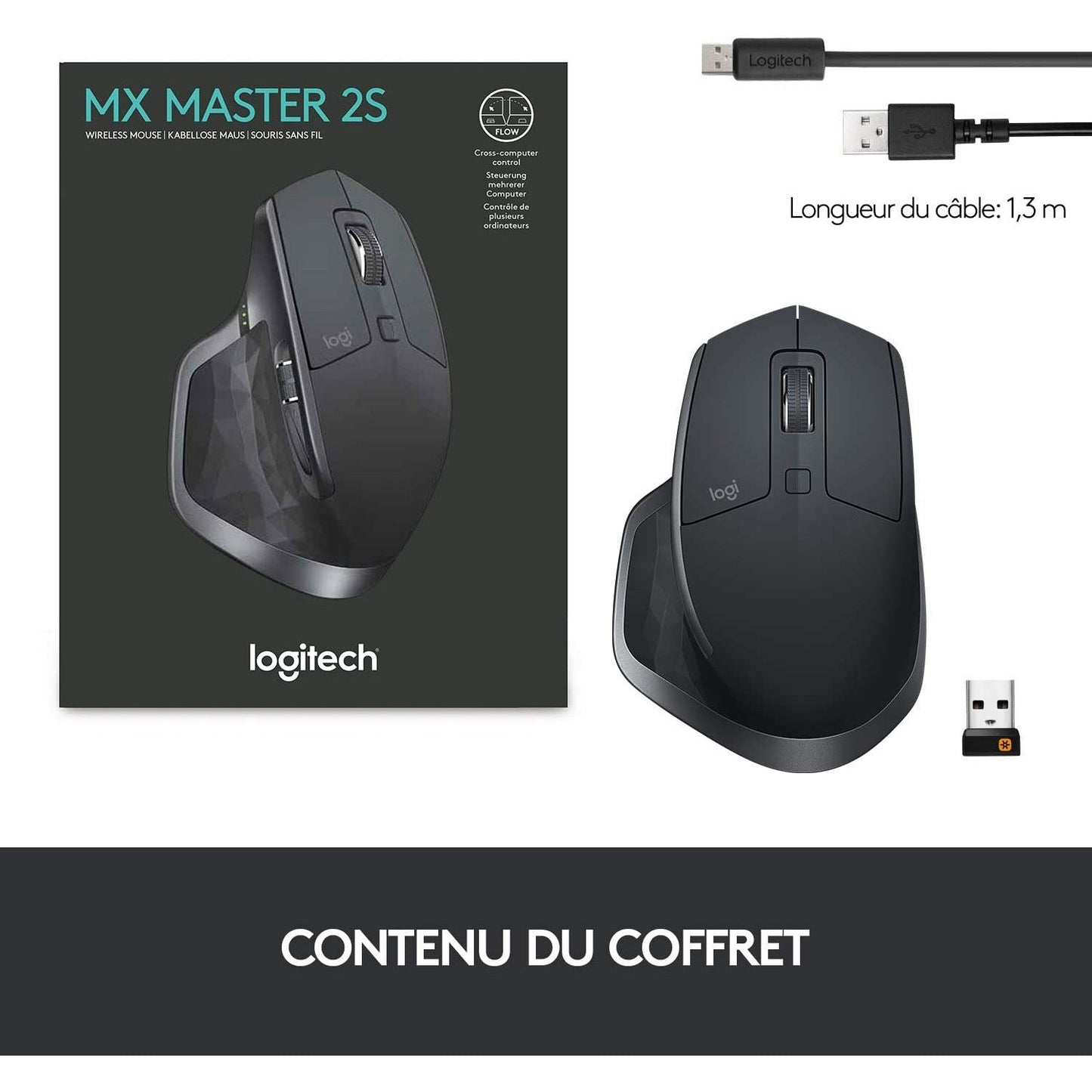 Souris Logitech MX Master 2S Noir - Les meilleures souris sans fil